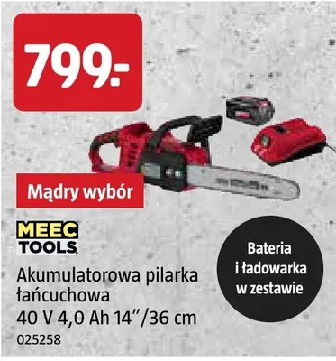 Akumulatorowa pilarka łańcuchowa 40 V 4,0 Ah 14"/36 cm promocja w Jula