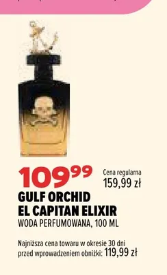 Woda perfumowana Gulf Orchid El Capitan Elixir promocja w Drogerie Natura