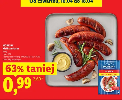 Kiełbasa śląska promocja w Lidl