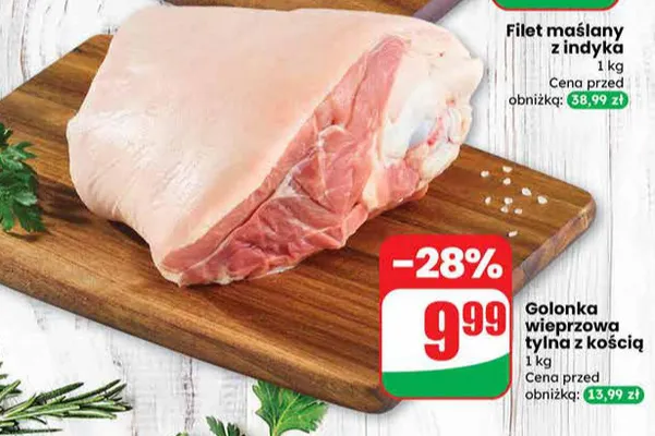 Golonka wieprzowa tylna z kością promocja w Dino