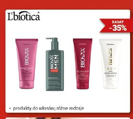 Produkty do włosów L'biotica Biovax promocja w Drogeria Kosmyk