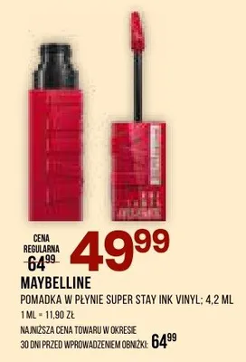 Pomadka do ust Super Stay Ink Vinyl Maybelline promocja w Drogerie Natura
