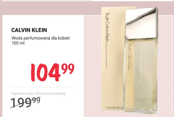 Woda perfumowana dla kobiet Truth promocja w Rossmann