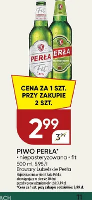 Piwo Perła niepasteryzowana promocja w Chata Polska