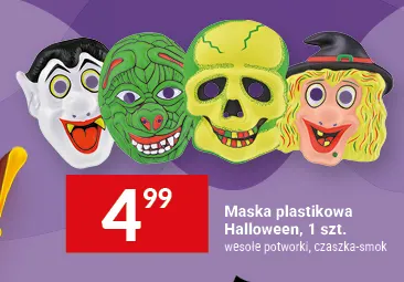 Maska plastikowa Halloween czaszka-smok promocja w Twój Market