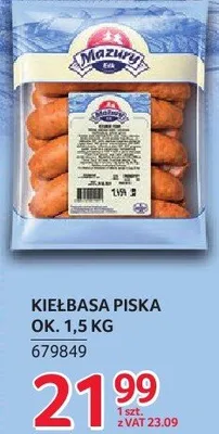 Kiełbasa piska Mazury ok. 1,5kg promocja w Selgros