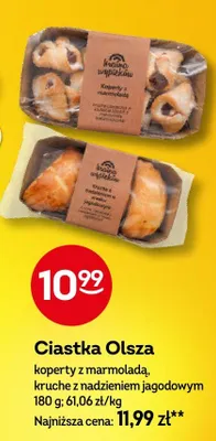 Ciastka koperty z marmoladą, kruche z nadzieniem jagodowym promocja w Żabka