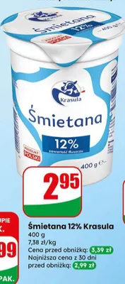Śmietana 12% promocja w Dino