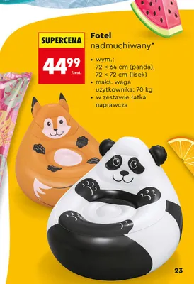 Fotel nadmuchiwany promocja w Biedronka