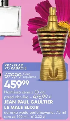 Woda perfumowana damsko-męska Jean Paul Gaultier Le Male Elixir promocja w Super-Pharm