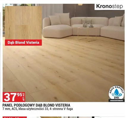 Panel podłogowy Dąb Blond Visteria Kronostep promocja w Merkury Market