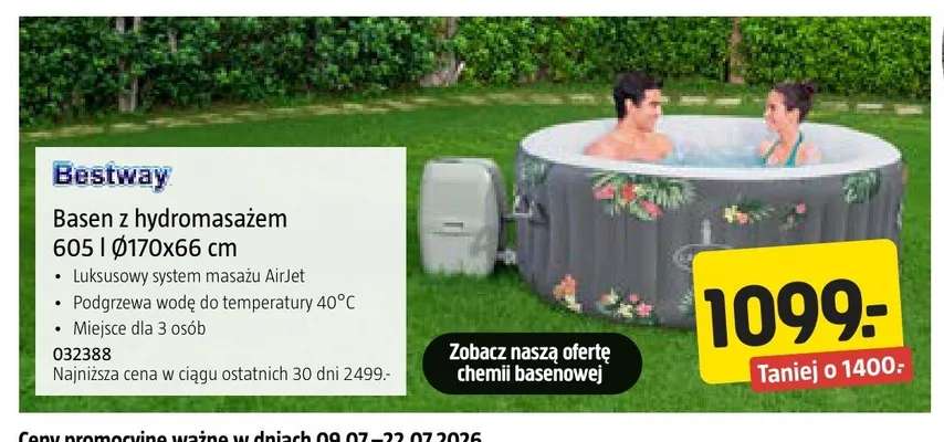 Basen z hydromasażem Bestway 605 l Ø170x66 cm promocja w Jula
