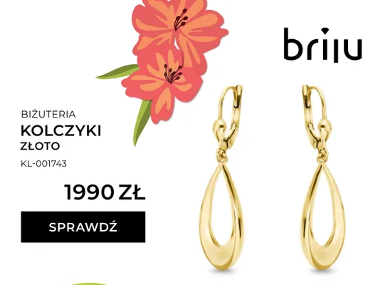 Kolczyki złoto promocja w Briju