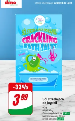Sól strzelająca do kąpieli promocja w Dino