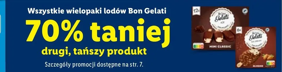 Lody Mini Classic Bon Gelati promocja w Lidl