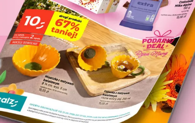 Filiżanka z motywem kwiatowym poj. 200ml promocja w Dealz