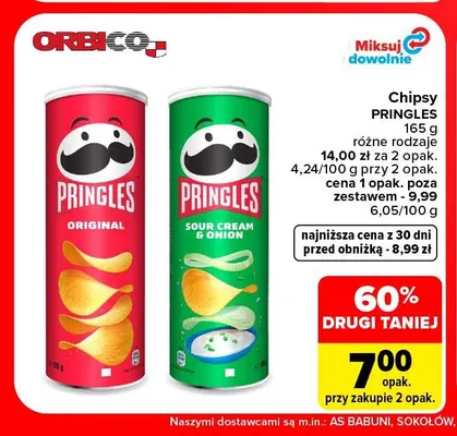Chipsy Pringles Original promocja w Carrefour