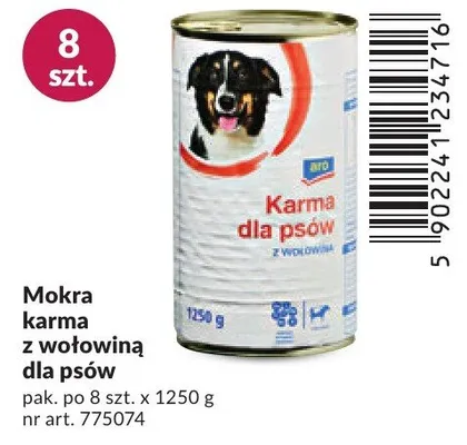 Mokra karma z wołowiną dla psów promocja w Makro