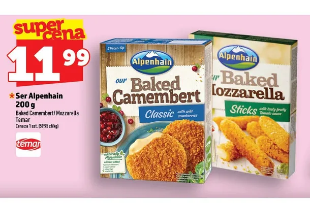 Ser Alpenhain Baked Mozzarella Sticks promocja w TOPAZ