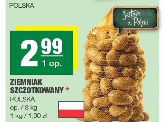 Ziemniaki szczotkowane polskie promocja w SPAR