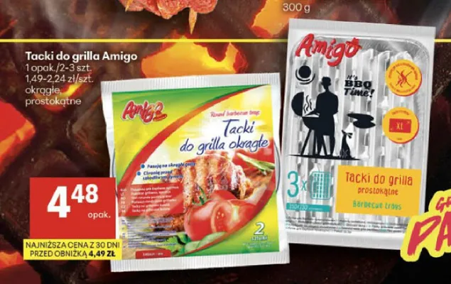 Tacki do grilla okrągłe Amigo promocja w Delikatesy Centrum
