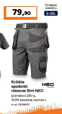 Krótkie spodenki robocze Slim NEO promocja w Bricoman