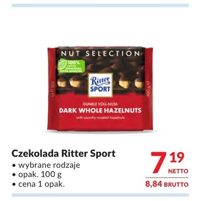 Czekolada Ritter Sport promocja w Makro
