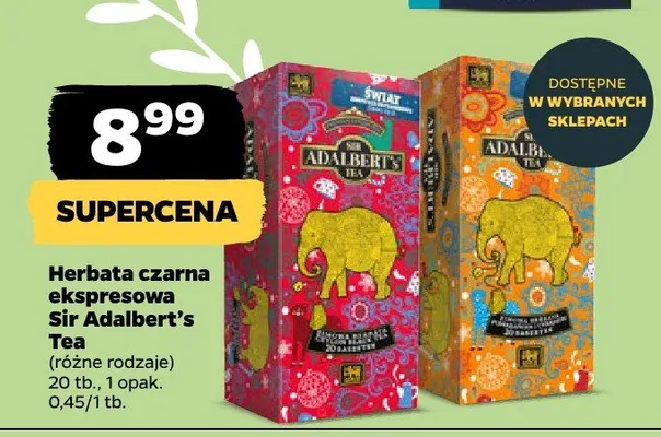 Herbata czarna ekspresowa Sir Adalbert's promocja w Netto