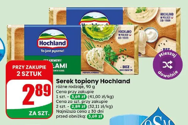 Serek topiony Hochland promocja w Dino