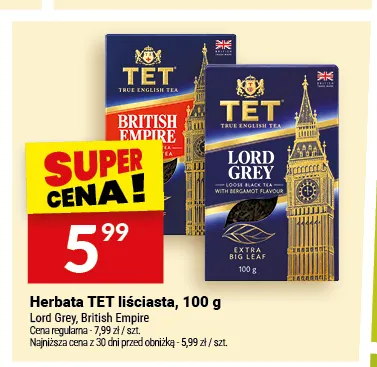 Herbata TET liściasta Lord Grey promocja w Twój Market
