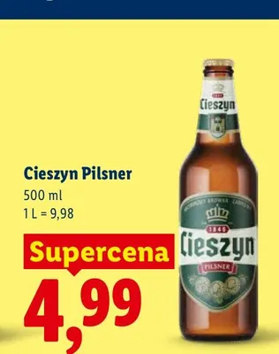 Piwo Cieszyn Pilsner promocja w Lidl
