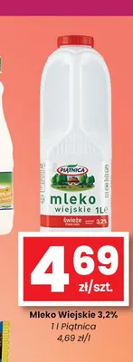 Mleko Wiejskie 3,2% Piątnica promocja w emma MARKET
