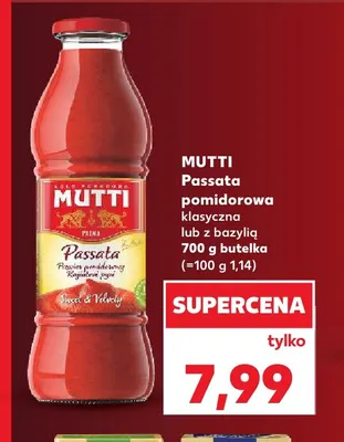 Passata pomidorowa klasyczna Mutti promocja w Kaufland