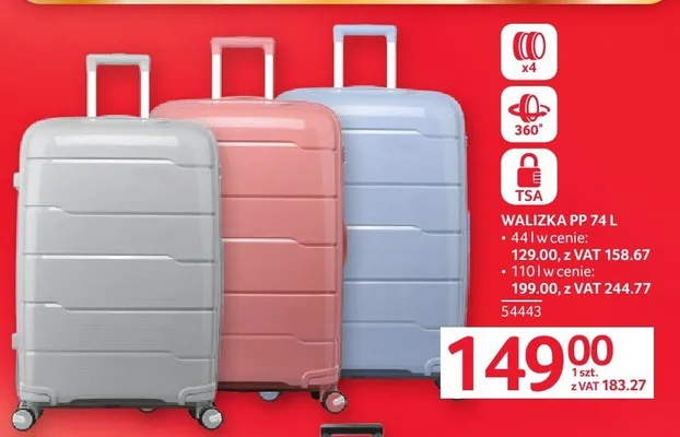 Walizka PP 44l promocja w Selgros