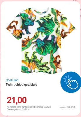 T-shirt chłopięcy biały Cool Club promocja w Smyk