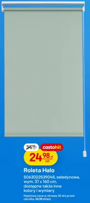 Roleta Halo seledynowa, wym. 37 x 160 cm promocja w Castorama