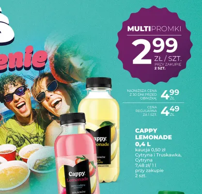 Lemoniada Cappy Lemonade cytryna i truskawka promocja w Duży Ben