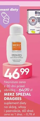 Suplement diety Merz Spezial Dragees promocja w Super-Pharm