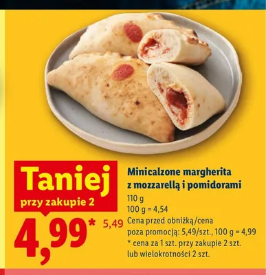 Minicalzone margherita z mozzarellą i pomidorami promocja w Lidl