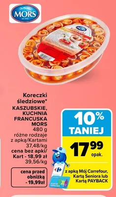 Koreczki śledziowe Kaszubskie Mors promocja w Carrefour