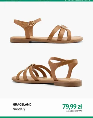 Sandały GRACELAND promocja w Deichmann