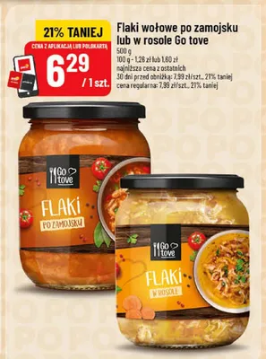 Flaki wołowe po zamojsku lub w rosole Go trove promocja w POLOmarket