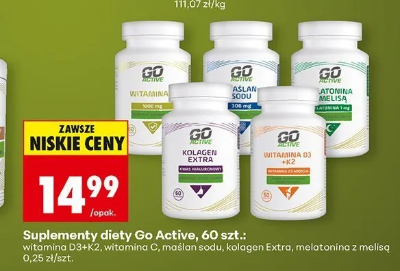 Suplement diety Go Active maślan sodu promocja w Biedronka