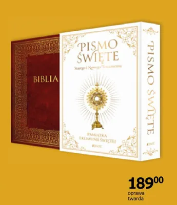 Pismo Święte Biblia Pamiątka I Komunii Świętej oprawa twarda promocja w Empik