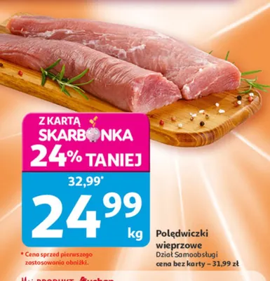 Polędwiczki wieprzowe promocja w Auchan