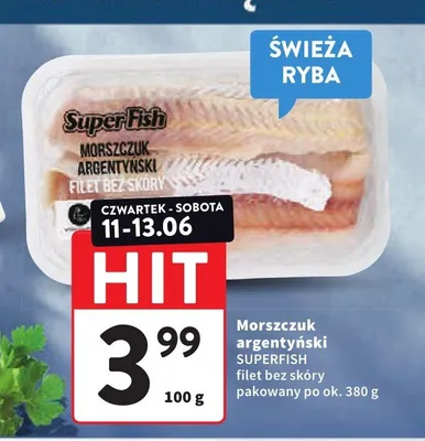 Morszczuk argentyński filet bez skóry Super Fish promocja w Intermarche