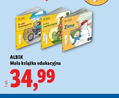 Mała książka edukacyjna Zima Albik promocja w Lidl