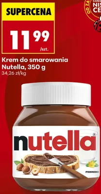 Krem do smarowania Nutella promocja w Biedronka
