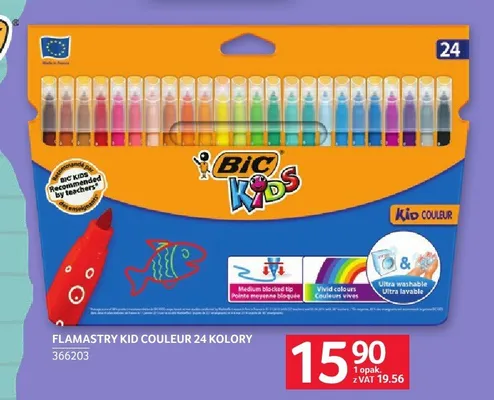 Flamastry BIC Kids Kid Couleur promocja w Selgros