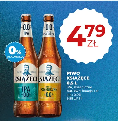 Piwo bezalkoholowe Książęce IPA promocja w Duży Ben